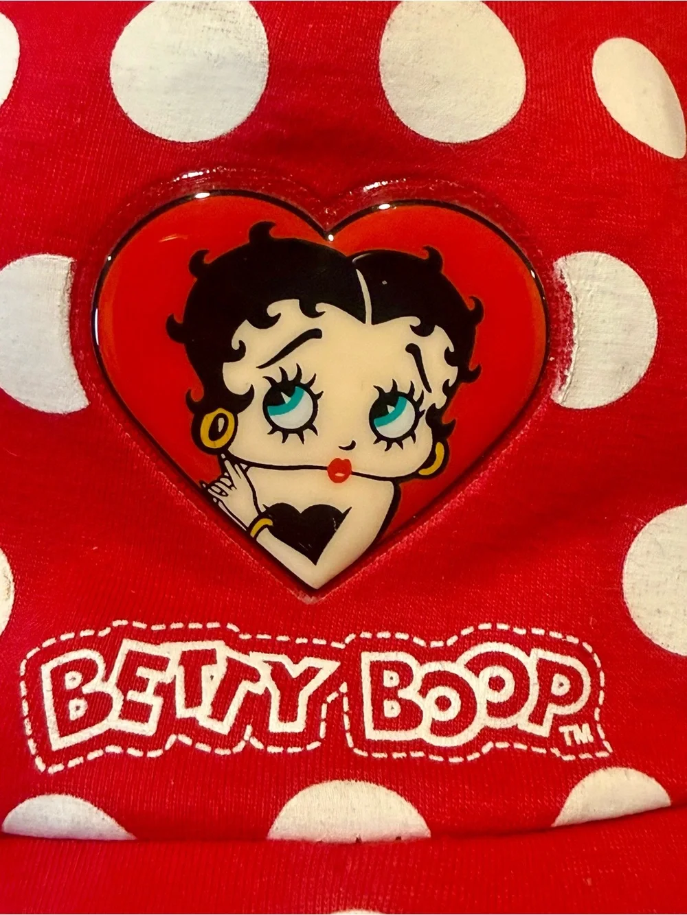 Betty Boop Red and White Polka Dot Cap